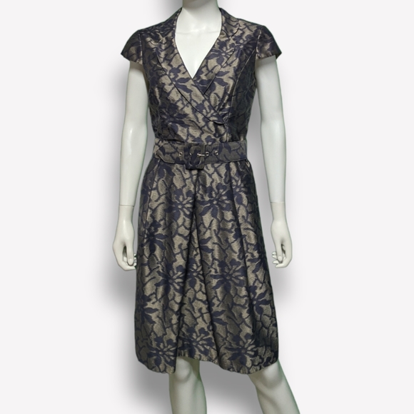 Aidan Mattox Dress in Navy Combo, 6 - Picture 5 of 11